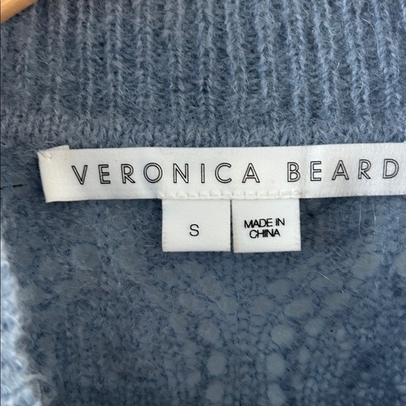 Veronica Beard Makani Pointelle Knit Sweater Blue - Picture 6 of 9
